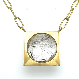Epidote Sphere Quartz necklace