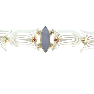 Lily Blue Chalcedony link bracelet