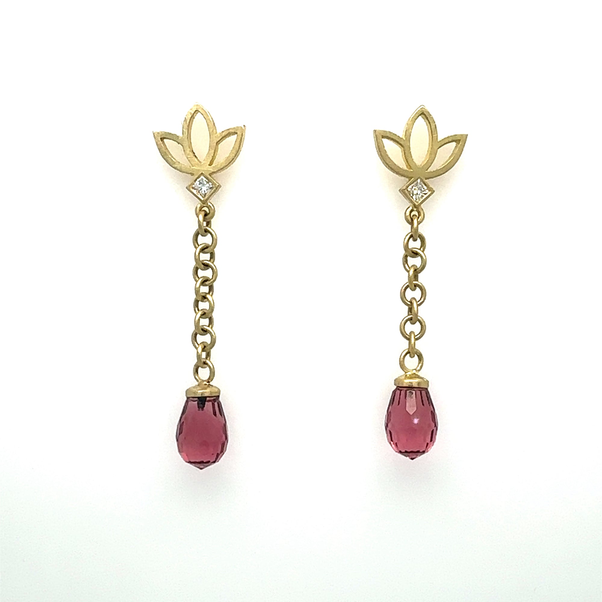 Tourmaline briolette w/ Tulip