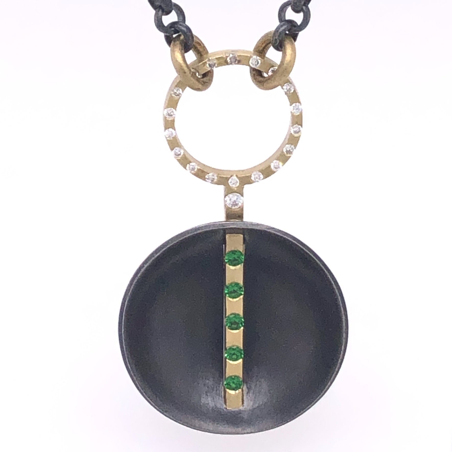 Tsavorite Disc Necklace