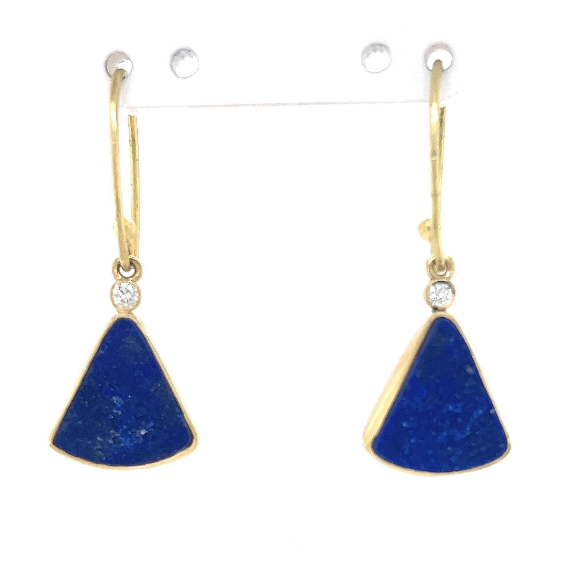 Triangle Lapis earrings