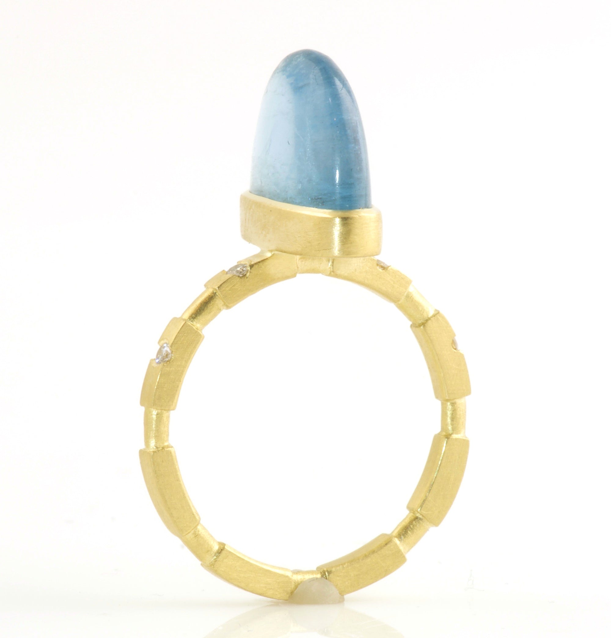 Aquamarine stack ring