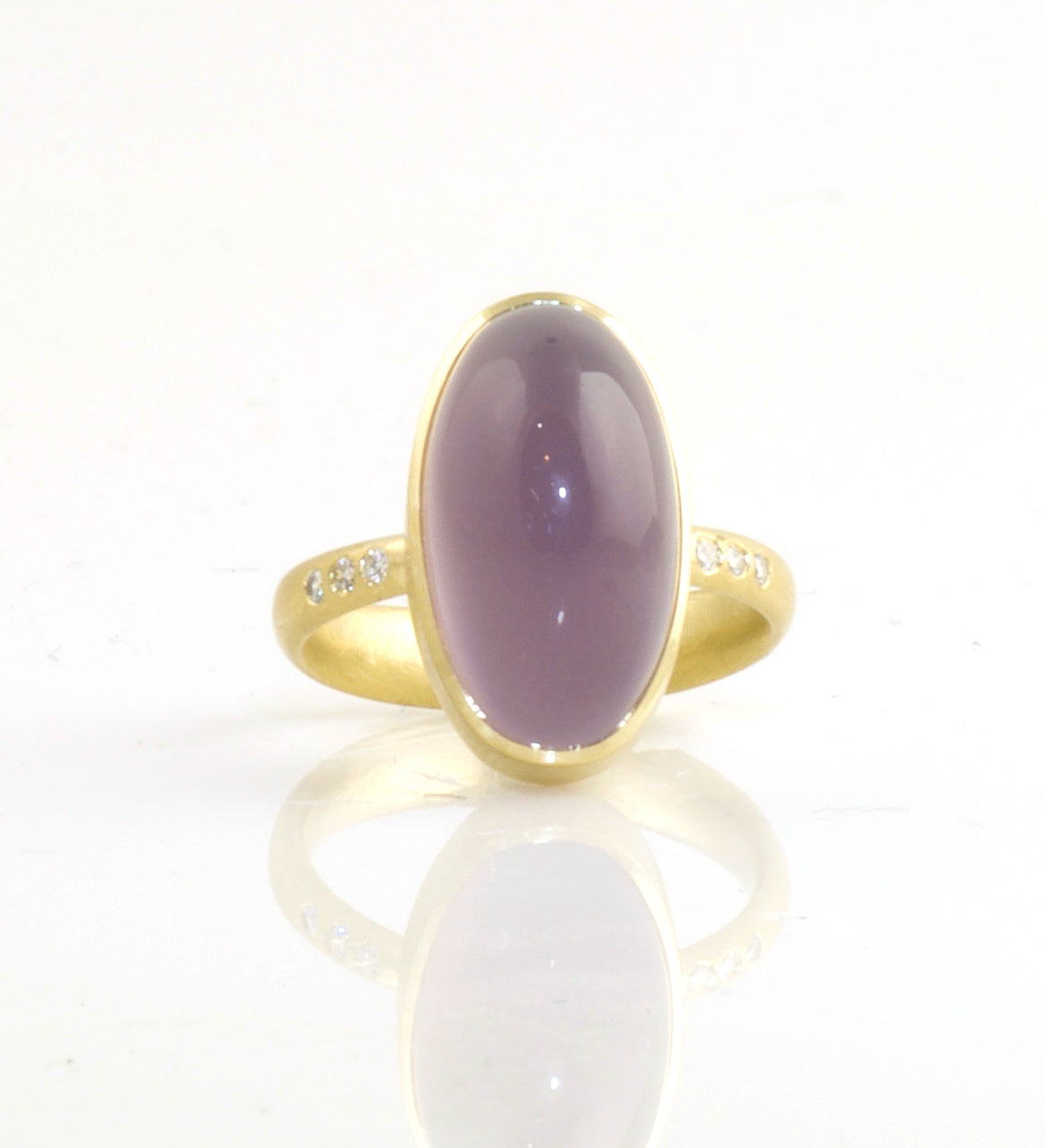 Mauve Chalcedony ring