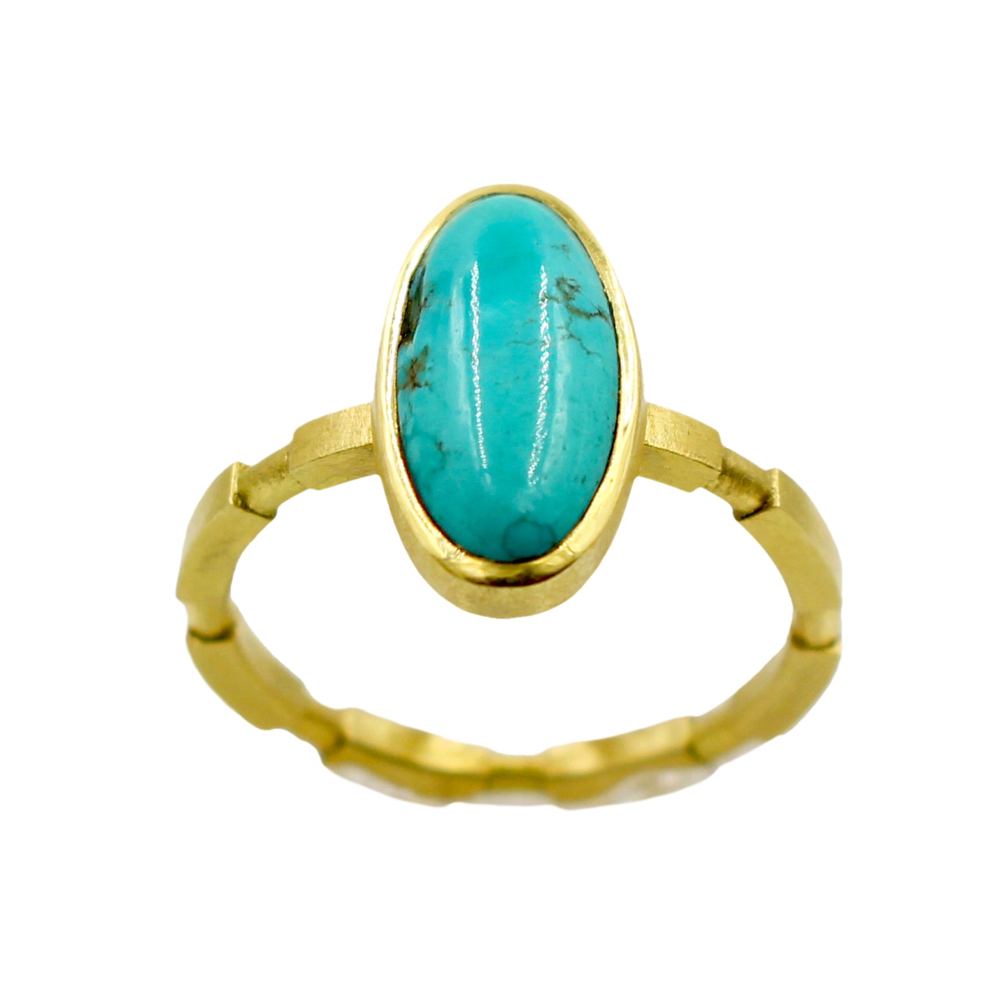 18K Carico Lake turquoise stack ring