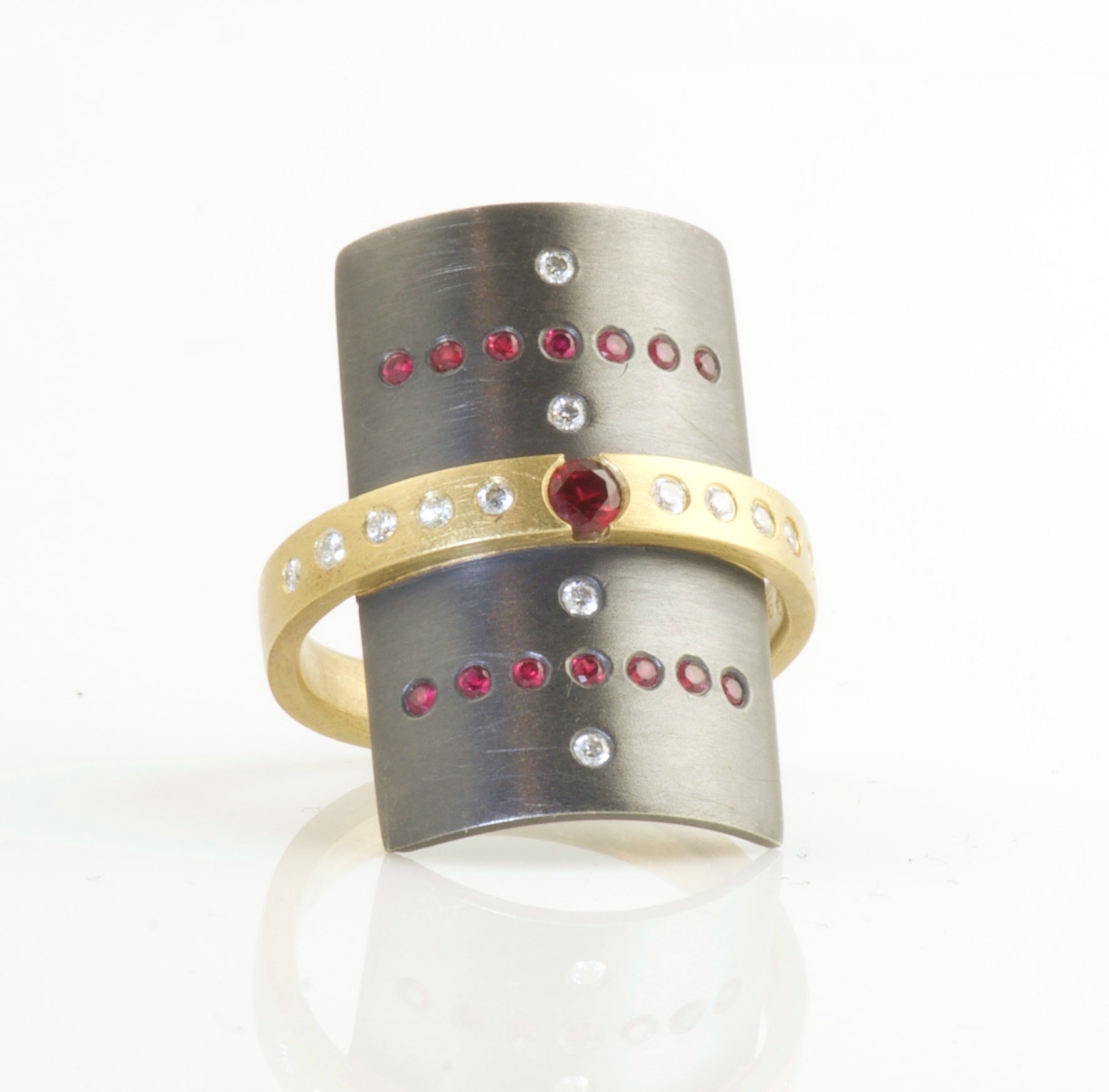 18K & Sterling silver Ruby ring