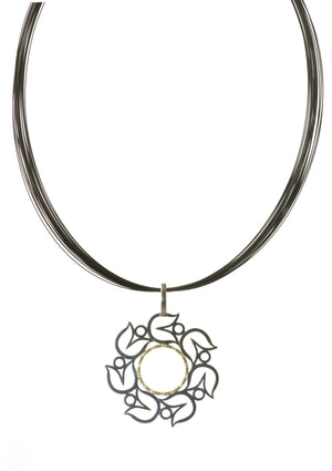Tulip circle pendant